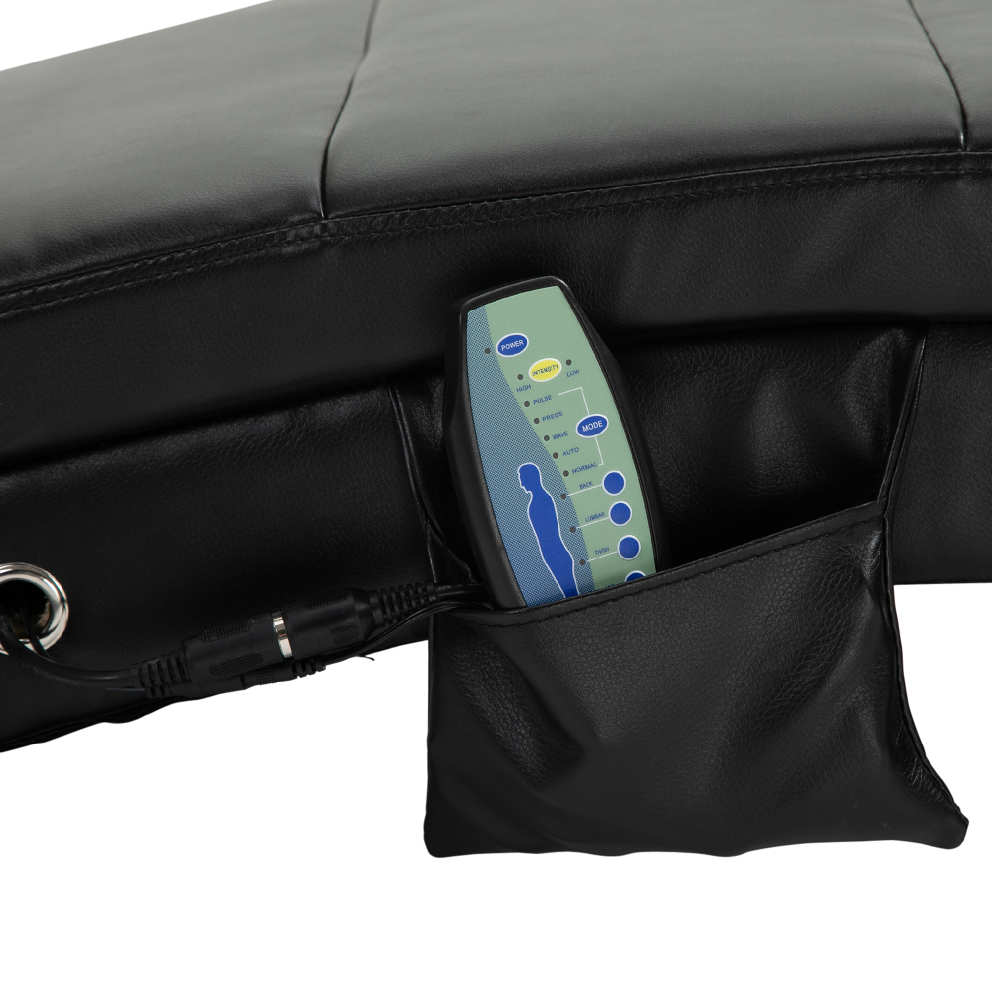 Relaxliege mit Massagefunktion Loungesessel Ergonomisch hohe Rückenlehn, mit Massagefunktion und Kissen mit Zero-G Design Lounge Sessel Kunstleder Metall Schaumstoff Schwarz 58 x 163 x 87 cm