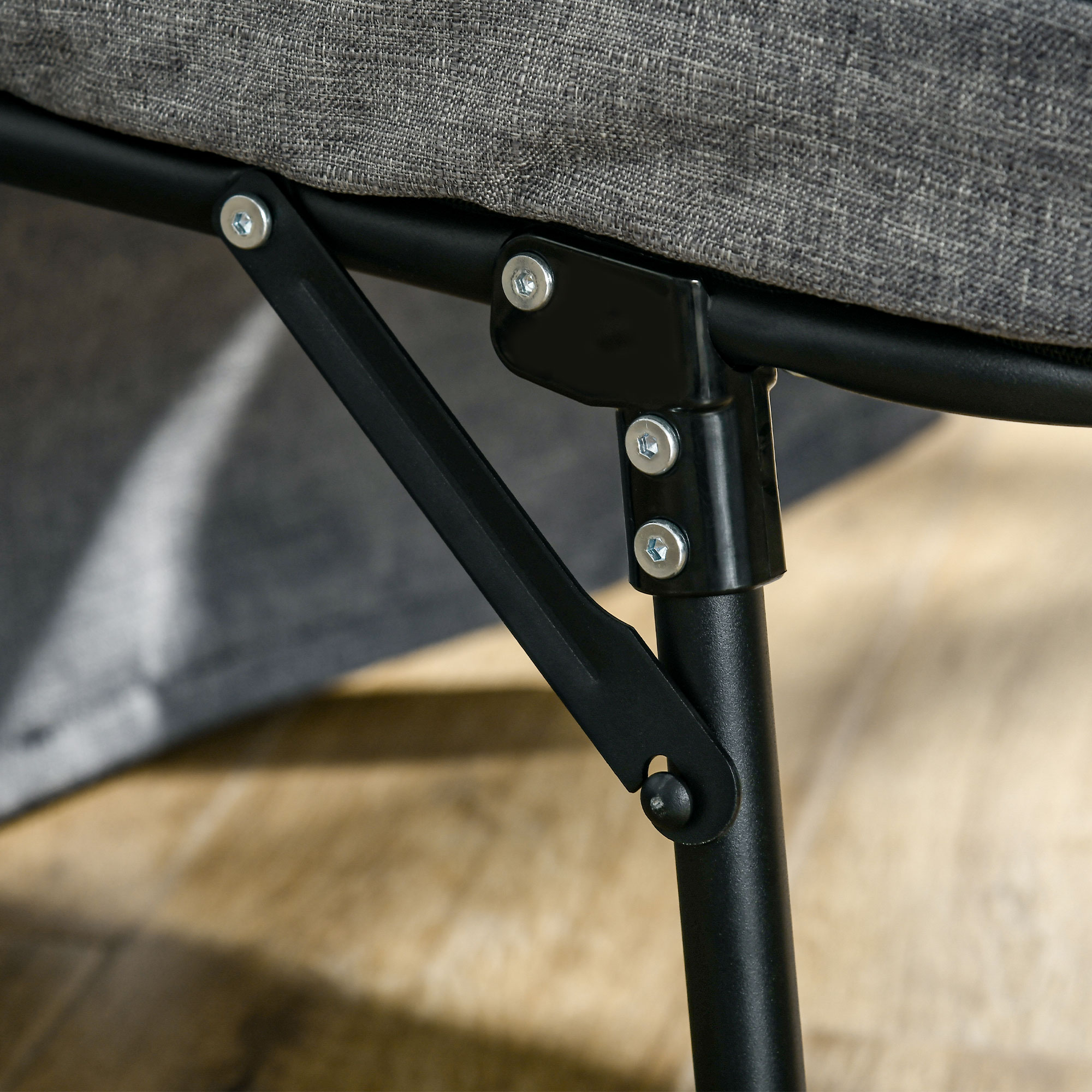 4-in-1 Klappbett, Gästebett, höhenverstellbar, Matratze, Seitentaschen, Metallrahmen, grau, 188 x 75 x 38 cm