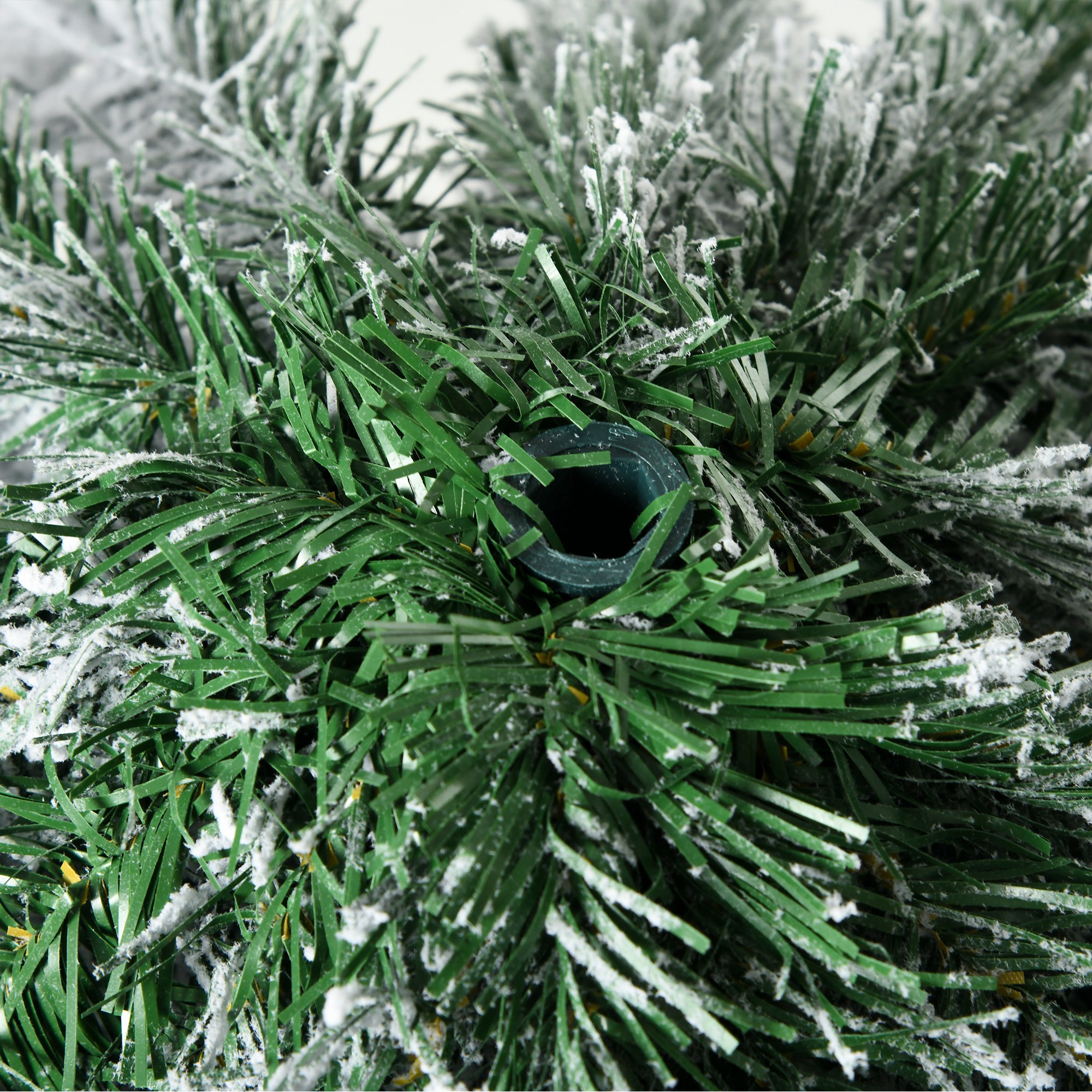 Weihnachtsbaum, 1,80 m, mit 523 Zweigen, Kunstschnee, lebensechtes Aussehen, schlanke Form