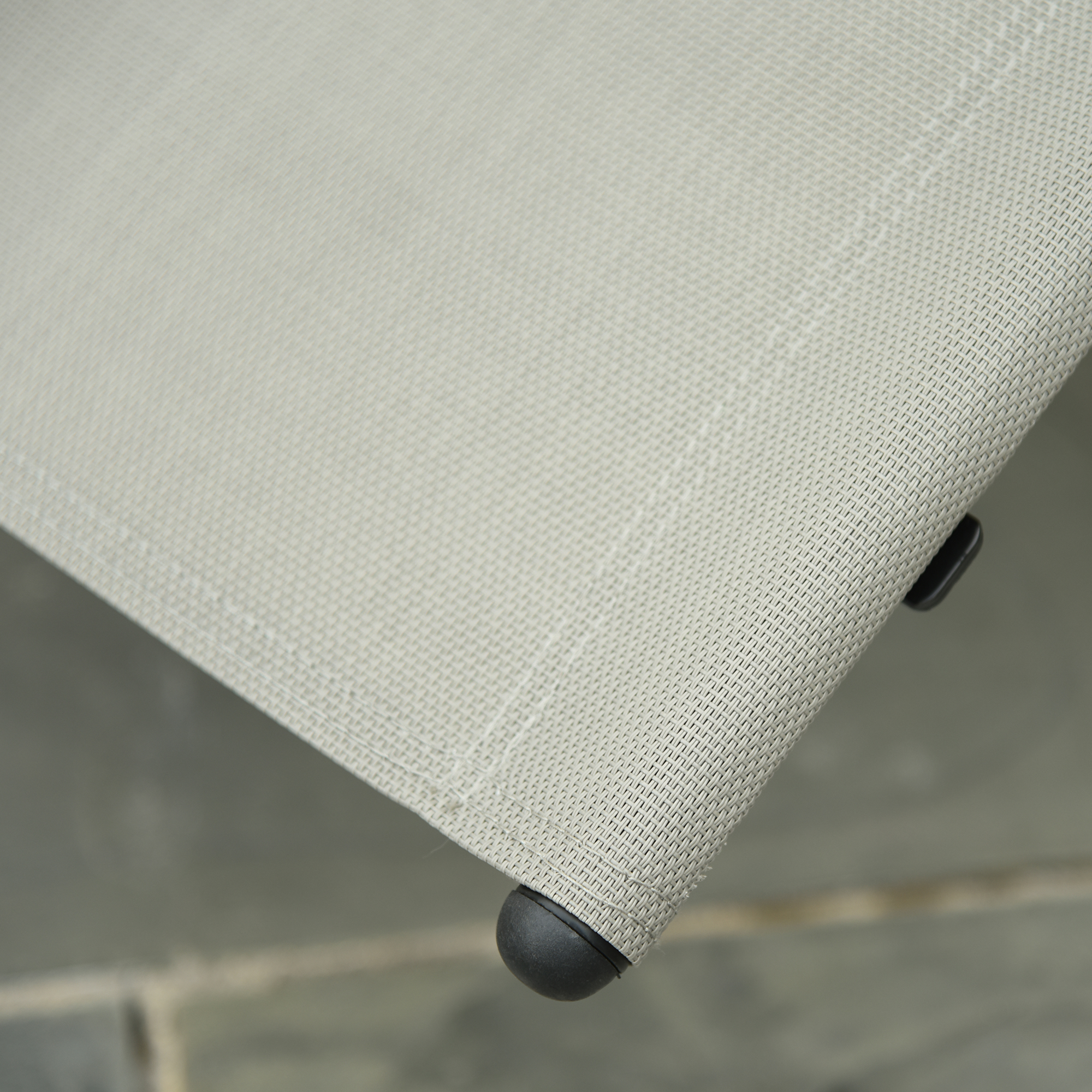 Schaukelstuhl Schwingsessel Gartenstuh Schaukelliege Metall Mesh Schwarz+Hellgrau 150 x 62 x 88 cm