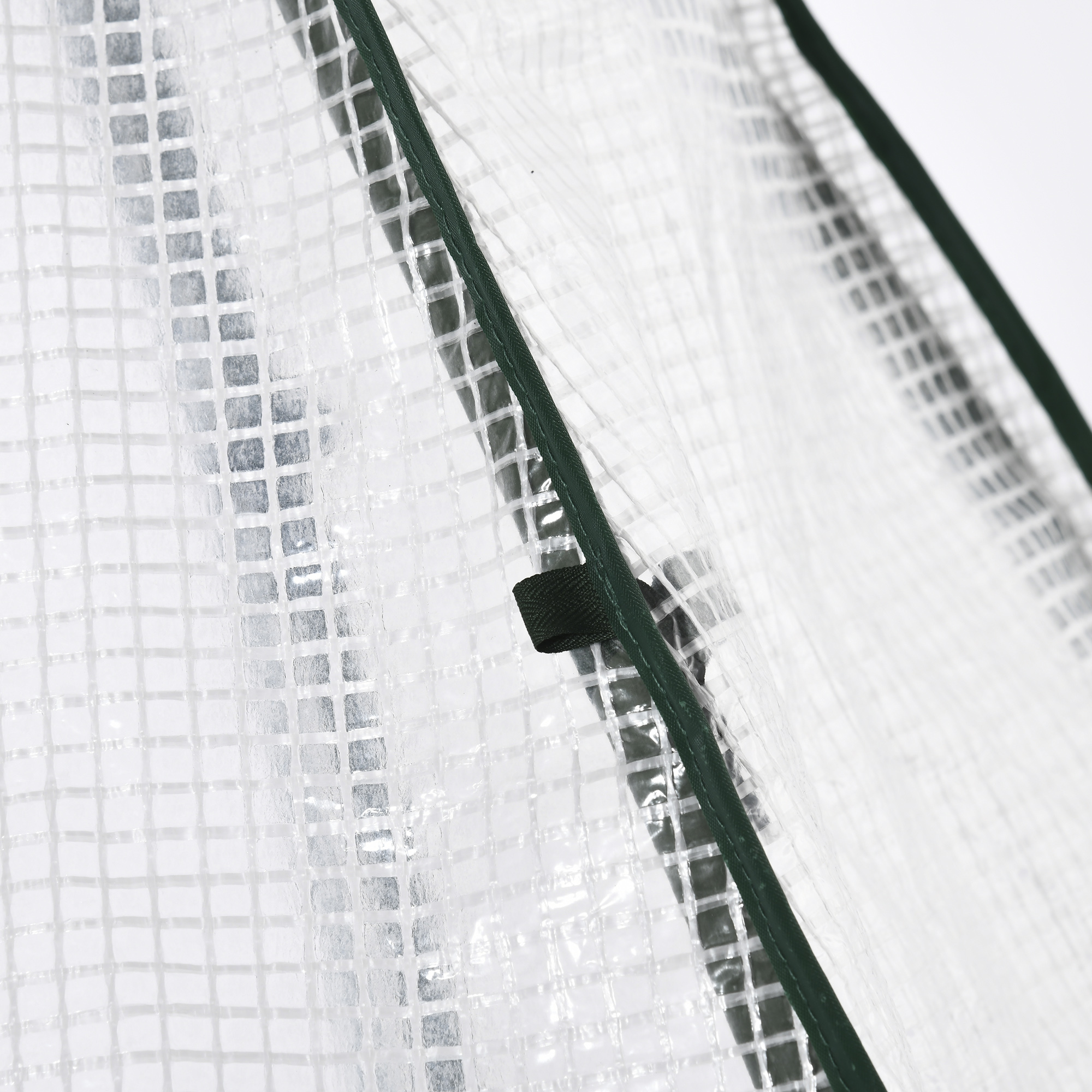 Mini Gewächshaus Überwinterungszelt für Pflanzen mit Rolltür Garten Balkon Winterschutz Weiß 160 x 140 x 180 cm