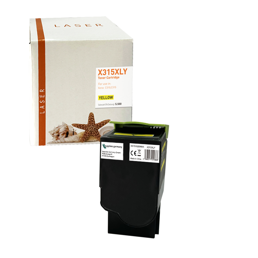 C315XLY alternativ Toner gelb für Xerox / 006R04367 / 5.500 Seiten