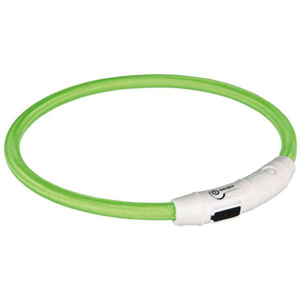 Trixie Flash Leuchtring USB Grün - L-XL Trixie Flash Leuchtring USB Grün - XS-S