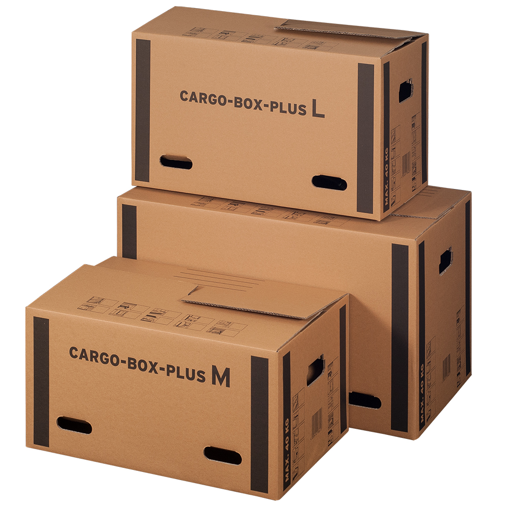 Cargobox PLUS mit Schmetterlingsboden, 750x420x440mm, braun, 2-wellig, VPE10