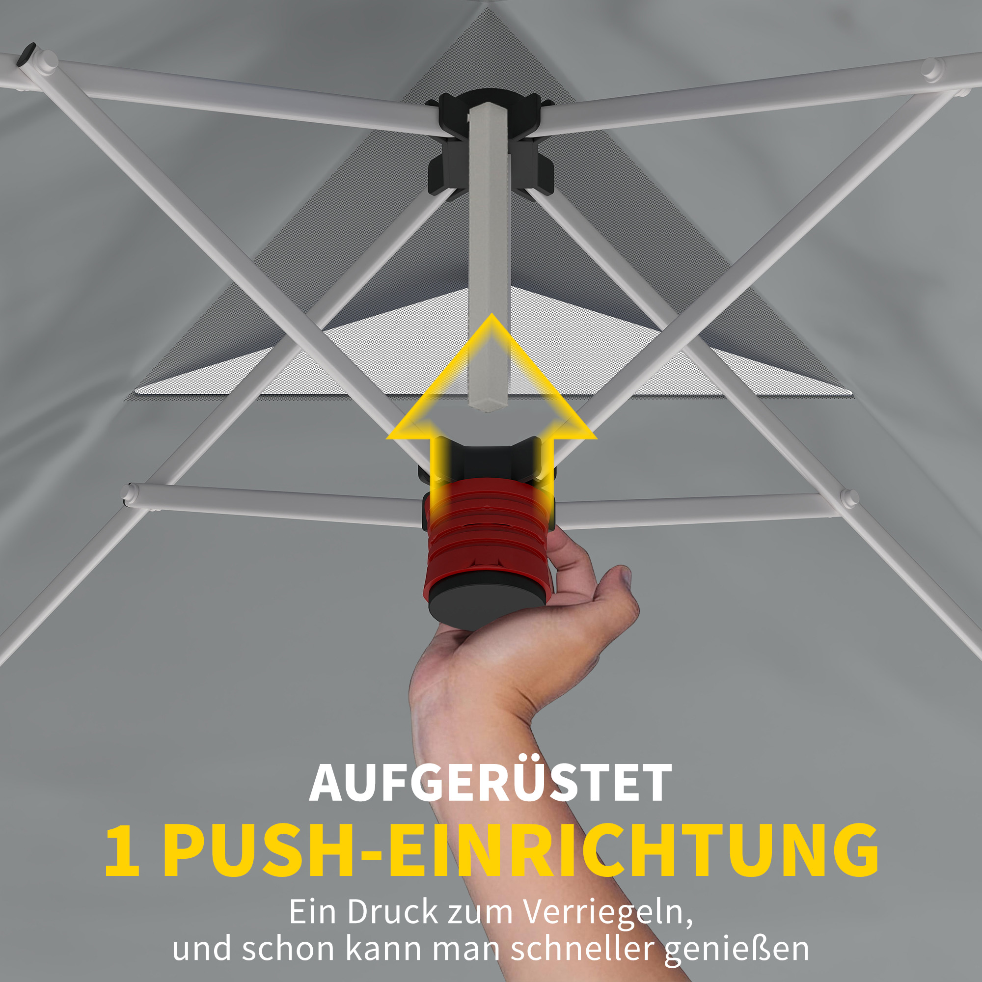 Pavillon 3 x 3 m Wasserdicht Stabil Winterfest Pop-up Faltpavillon, UV 50+ mit Tasche Sandsäcke