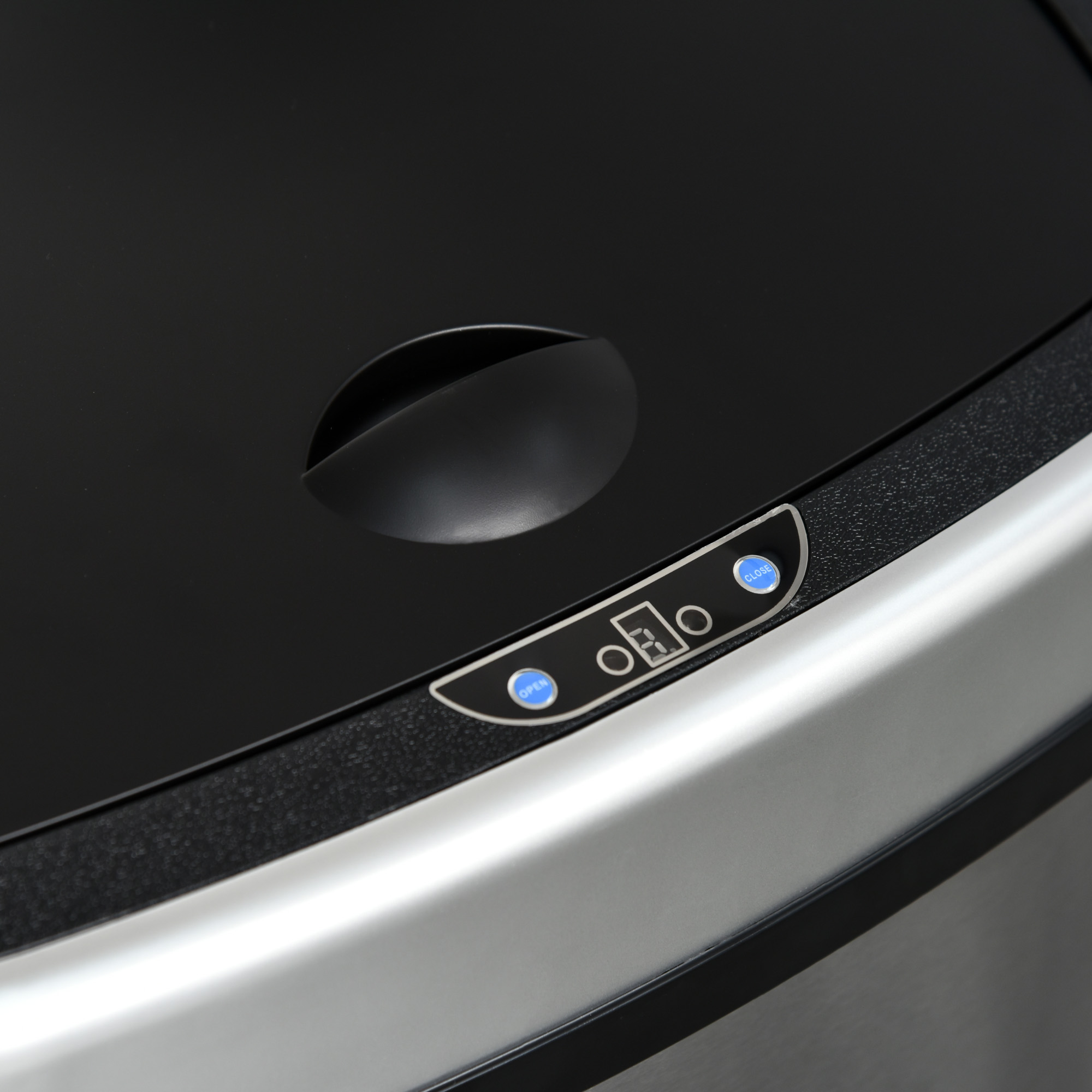 Mülleimer mit Sensor 48L Automatik Abfalleimer mit Bewegungssensor, Wasserdichter Abfallbehälter aus Edelstahl für Küche, Büro, Schlafzimmer Silber