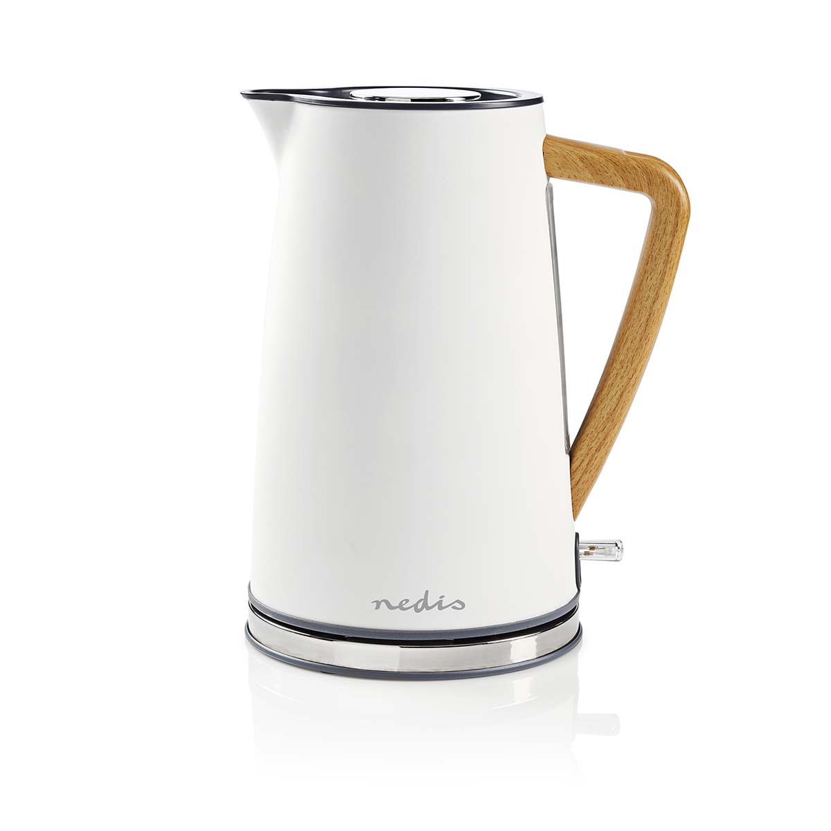 Wasserkocher | 1.7 l | Soft-Touch | Weiss | Um 360 Grad drehbar | Verdecktes Heizelement | Strix Controller | Boil-dry protection