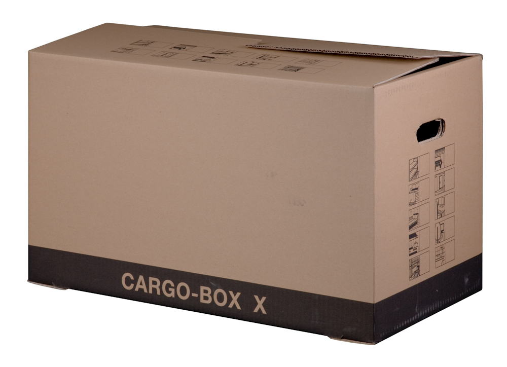 Cargobox ECO mit Steckboden, 637x340x360mm, braun, 1-wellig, VPE10