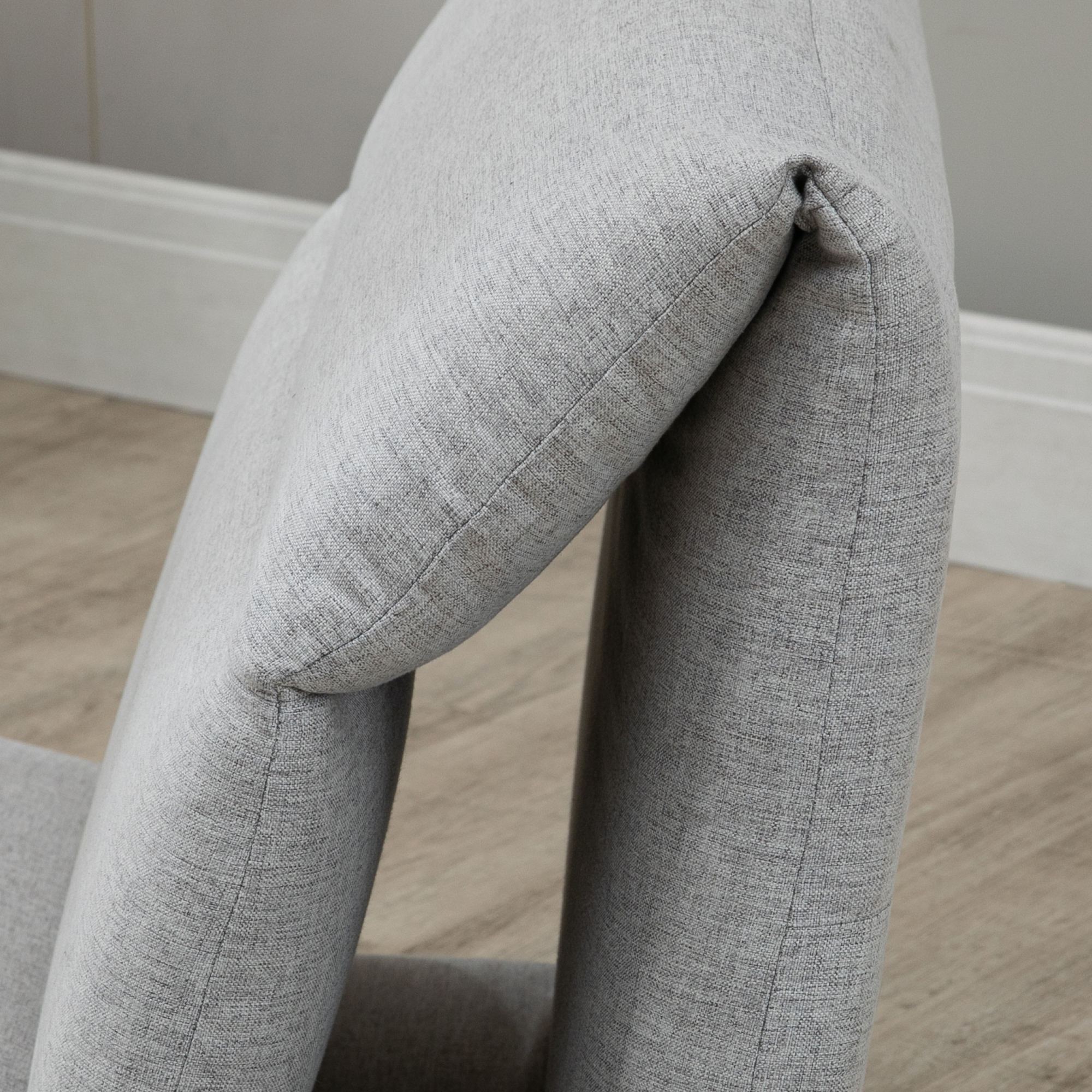 Bodensessel, Gästematratze, Leinenoptik, atmungsaktive Obermaterial, Hellgrau