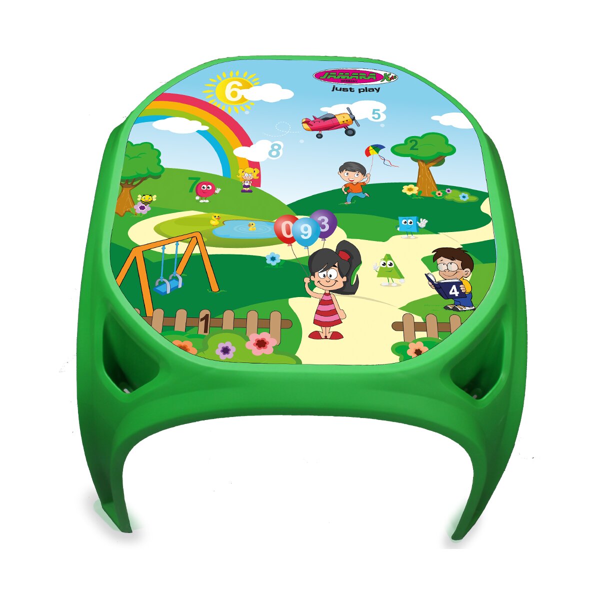Kindertisch Zahlenspaß XL grün