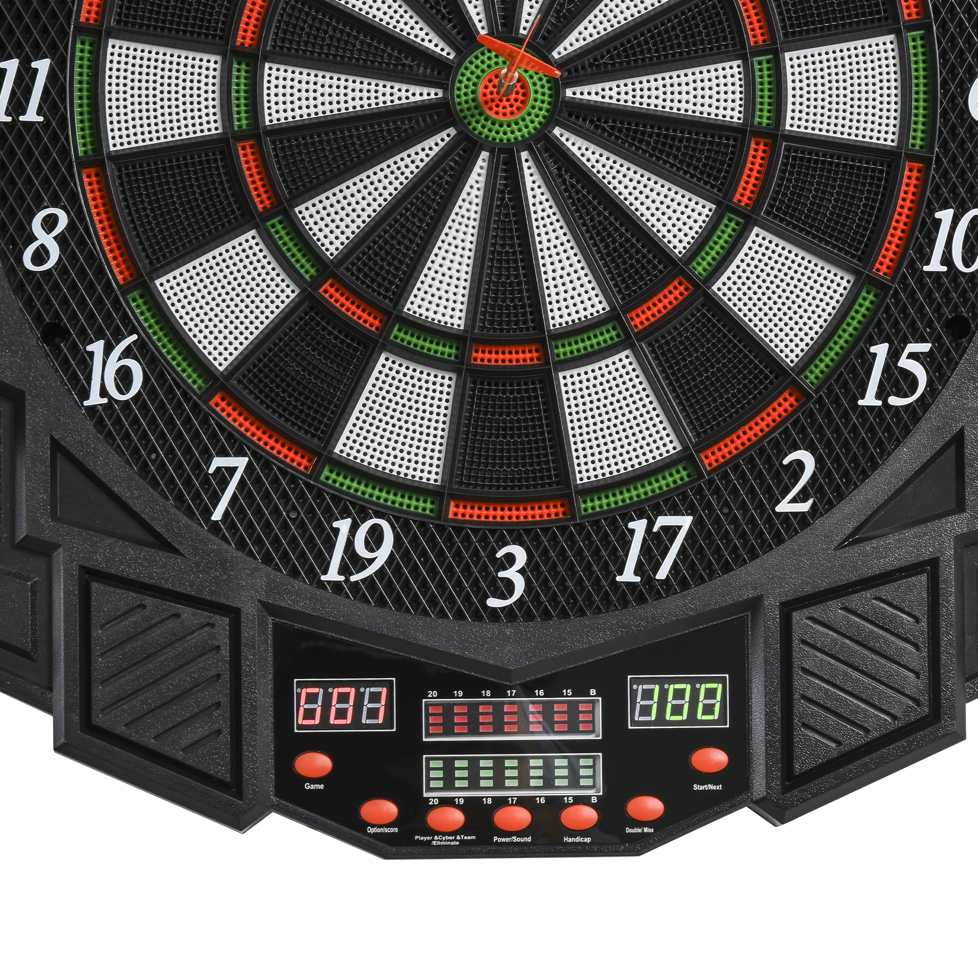 elektronische Dartscheibe Dartboard mit Sprachansagen Englische Stimme LED-Anzeigen 12 Darts 27 Spiele 216 Varianten Dartautomat mit Türen Dartscheibe Set für bis zu 8 Spieler