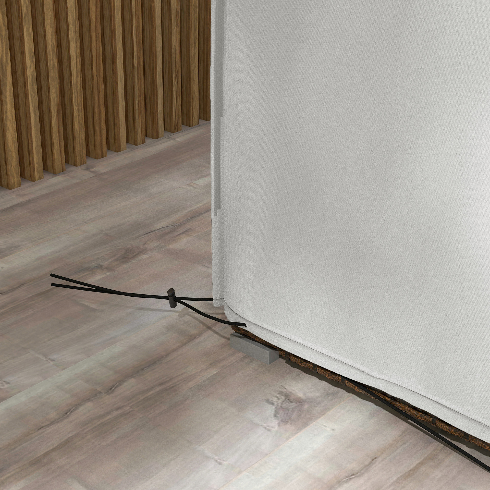 Schutzhülle für Gartenmöbel Winterfest Wasserdicht Abdeckung Anti-UV Abdeckplane 600D Oxford 210 x 140 x 80 cm Grau