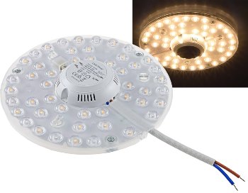 LED Umrüstmodul "UM18ww V2" für Leuchten, Ø180mm, 18W, 1994lm, 3000k, Magnethalter LED Umrüstmodul "UM24ww" für Leuchten, Ø180mm, 24W, 2680lm, 3000K, Magnethalter