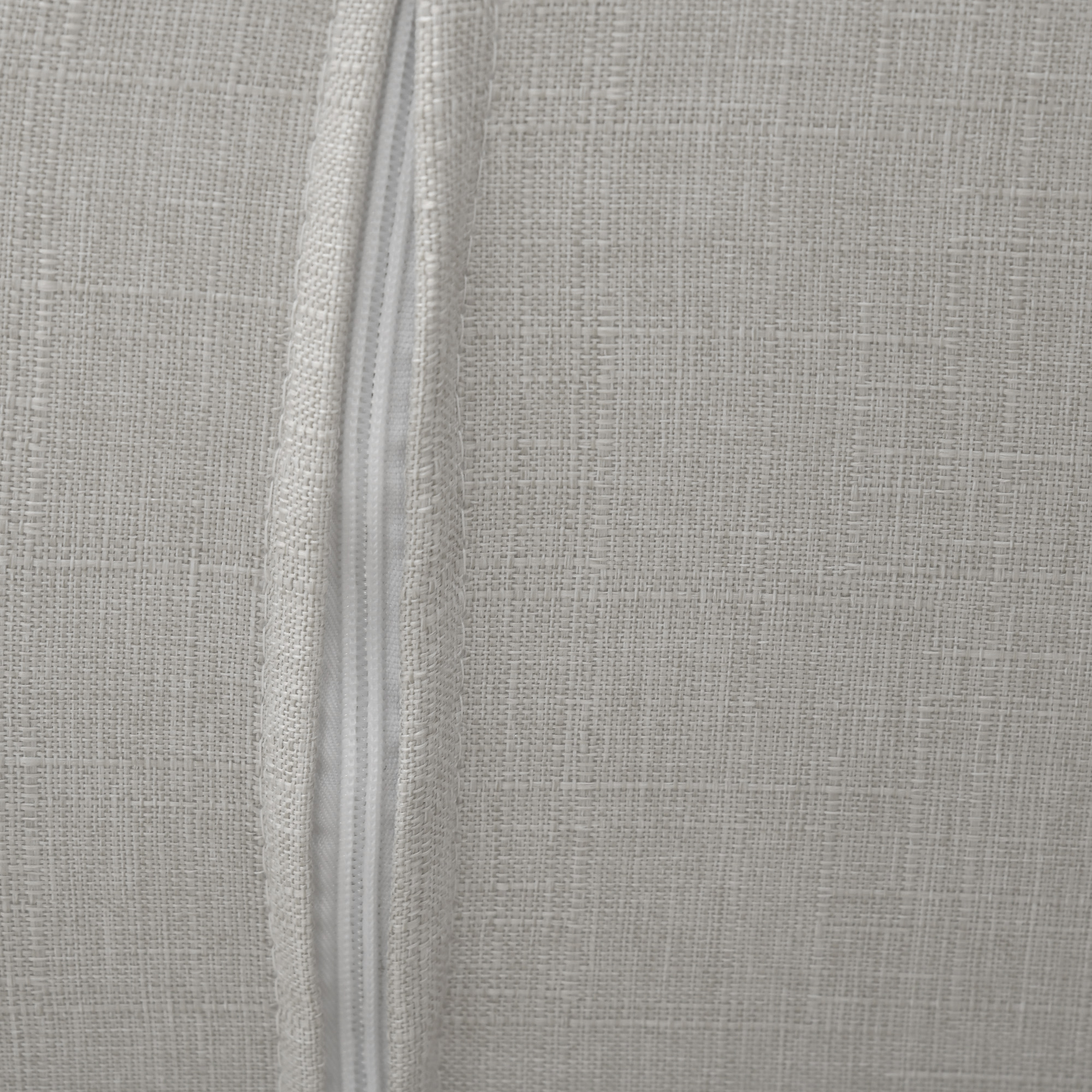 Loungesessel mit Hocker, Bezug in Leinenoptik, Holzrahmen, bis 120 kg, Hellgrau/Natur