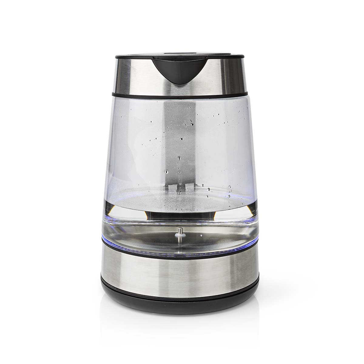 Wasserkocher | 1.7 l | Glas | Transparent | 60,70,80,90,100 °C | Temperaturanzeige | Um 360 Grad drehbar | Verdecktes Heizelement | Strix Controller | Boil-dry protection