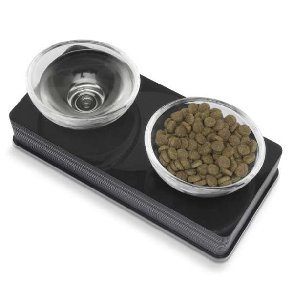 CATIT Style Glass Diner Doppelnapfständer - Schwarz CATIT Style Glass Diner Doppelnapfständer - Schwarz