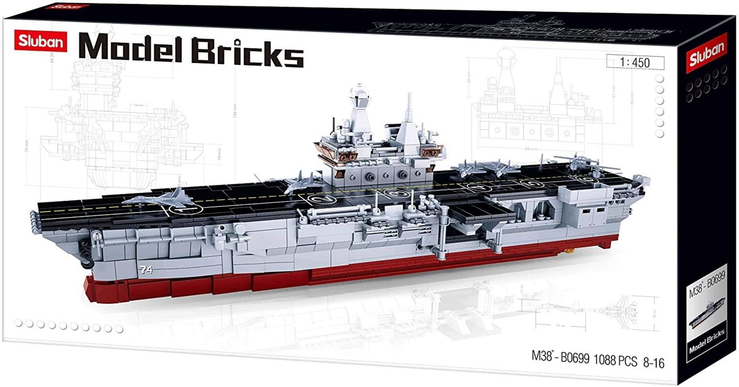 Sluban M38-B0699 - Model Bricks - Großer Flugzeugträger