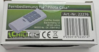 Fernbedienung für "Pilota Casa", 433,92MHz, 12 Kanäle, Tasten EIN / AUS