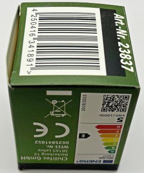 LED Strahler GU10 "promo" warmweiß, 38°, 230V, 4,8W, 484lm, 2989k