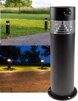 LED Solar Wegeleuchte "SWL-AS30", IP44, warmweiß 3000K, PIR Sensor, 30cm LED Solar Wegeleuchte "SWL-AS30", IP44, warmweiß 3000K, PIR Sensor, 30cm