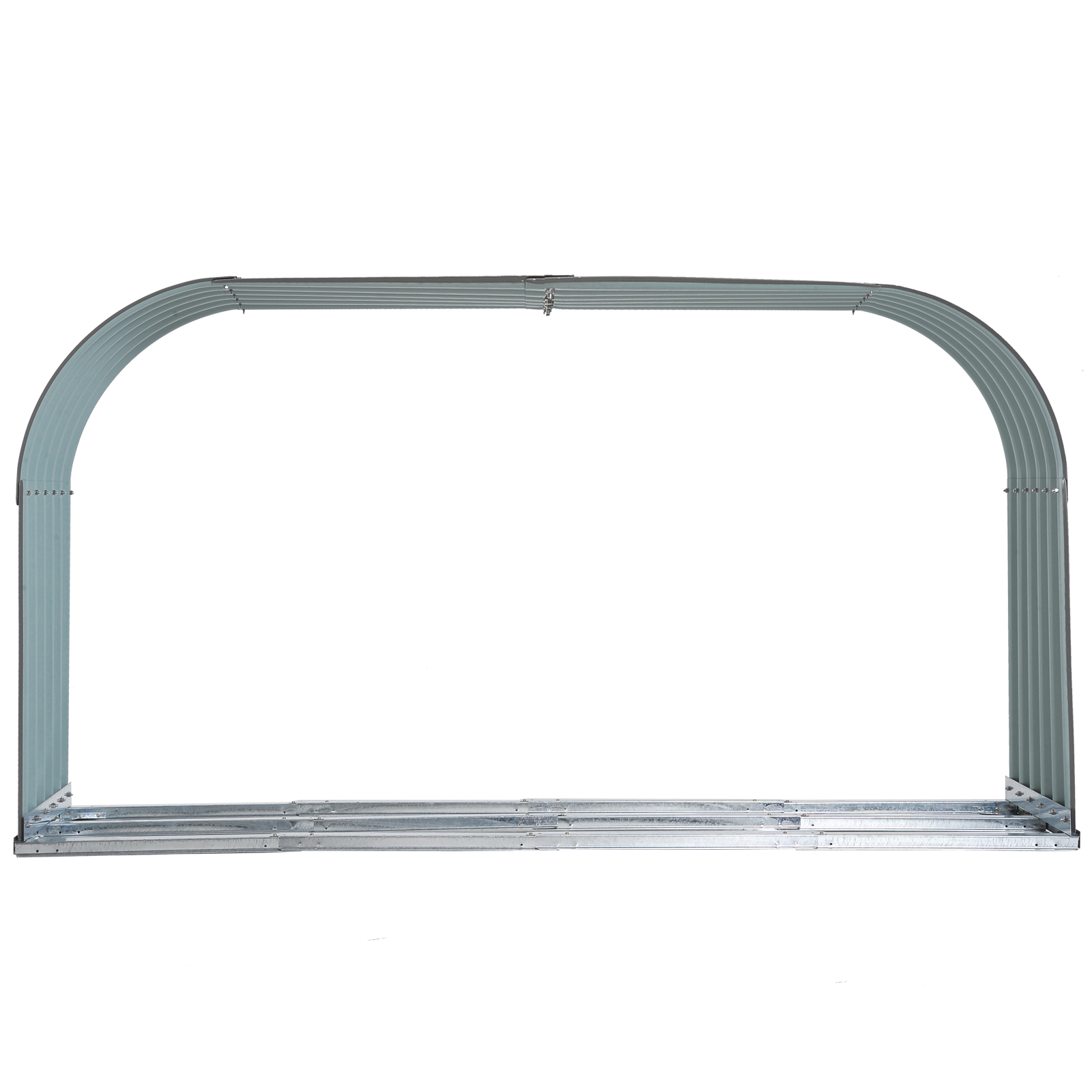 Brennholzregal Holzregal, wetterbeständig, Stahl,  212 cm x 46 cm x 112 cm, Grau