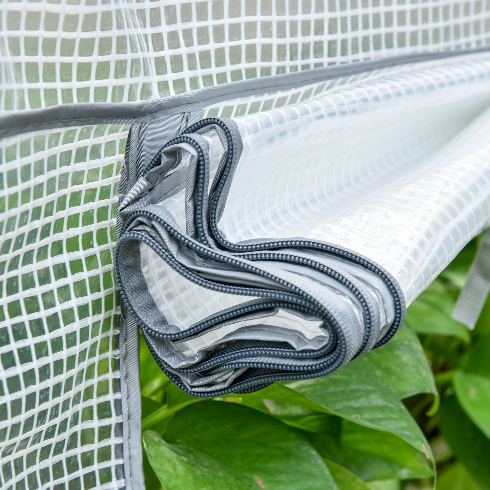 Folien-Gewächshaus, Treibhaus, Mini-Gewächshaus, Pflanzenhaus, Frühbeet, 4 Regalfächer, 70 x 50 x 160 cm, Weiß