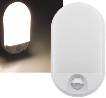 LED Wandleuchte "NIAS" IP54, 3000K, 10W, 980lm, 140° Bewegungsmelder