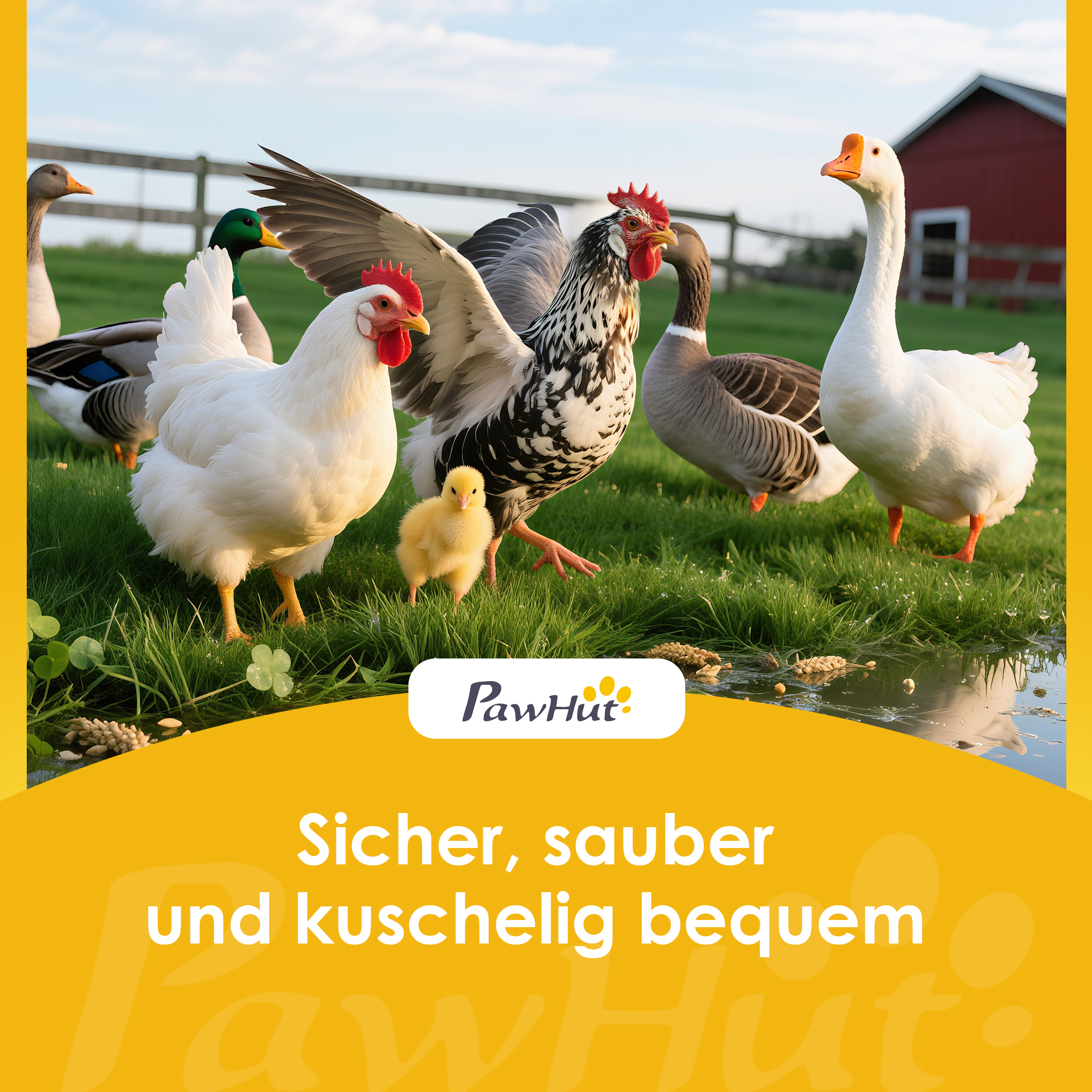 Hühnerstall Hühnerhaus aus Holz mit Nistkasten, wasserdichtem Dach, Sitzstange, Auslauf, Rampe, 204x85x93 cm Naturholz