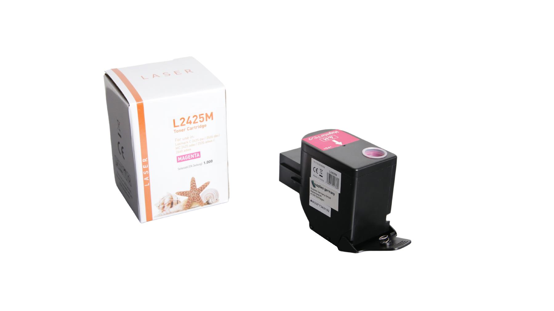C2425M alternativ Toner magenta für Lexmark / C2320M0 / 1.000 Seiten