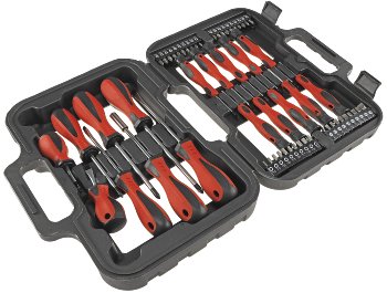 Schraubendreher Set 58-teilig mit Koffer, 18 Schraubendreher, 40 Bits