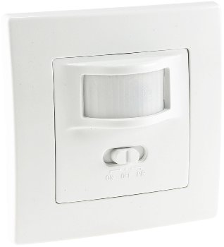 Unterputz PIR-Bewegungsmelder 160°, LED geeignet, 2-Draht Technik, weiß