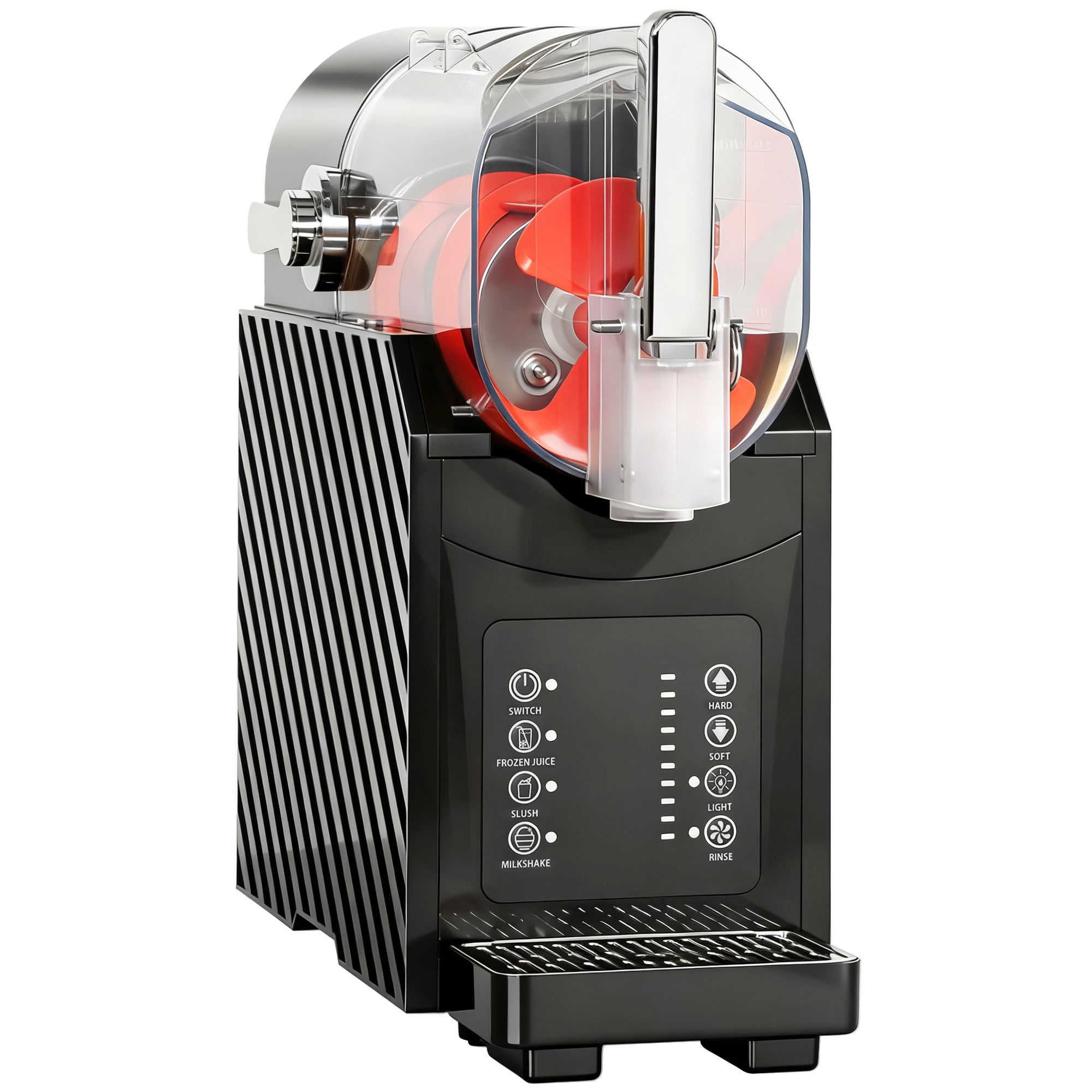 Slushy-Maschine, schnelle Kühlung, Rührfunktion, 2,4 L, Lichtfunktion, Schwarz