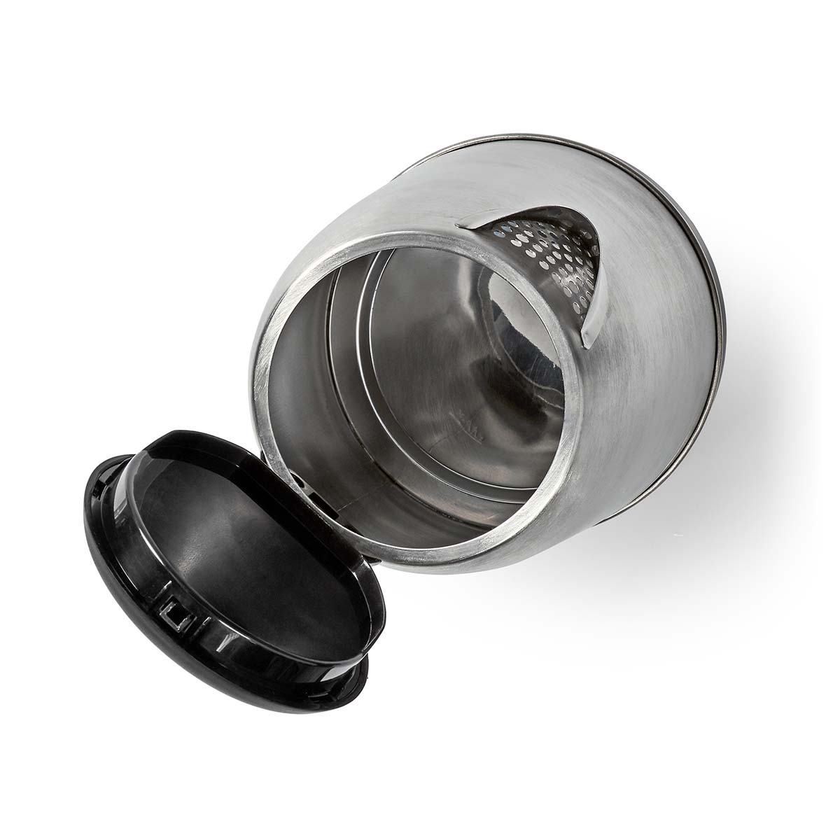 Wasserkocher | 1.7 l | Edelstahl | Aluminium / schwarz | Um 360 Grad drehbar | Verdecktes Heizelement | Strix Controller | Boil-dry protection