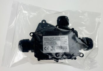 Kabelverbinderbox, 3 Anschlüsse,450V/24V, IP68, Ø 6-11mm für Erdkabel, wasserdicht