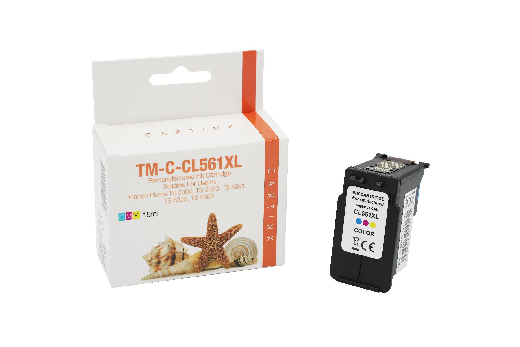 CL561XXL Refill Tinte Color für Canon / 3730C001 / 18ml 48 mehr Inhalt 600 Seiten