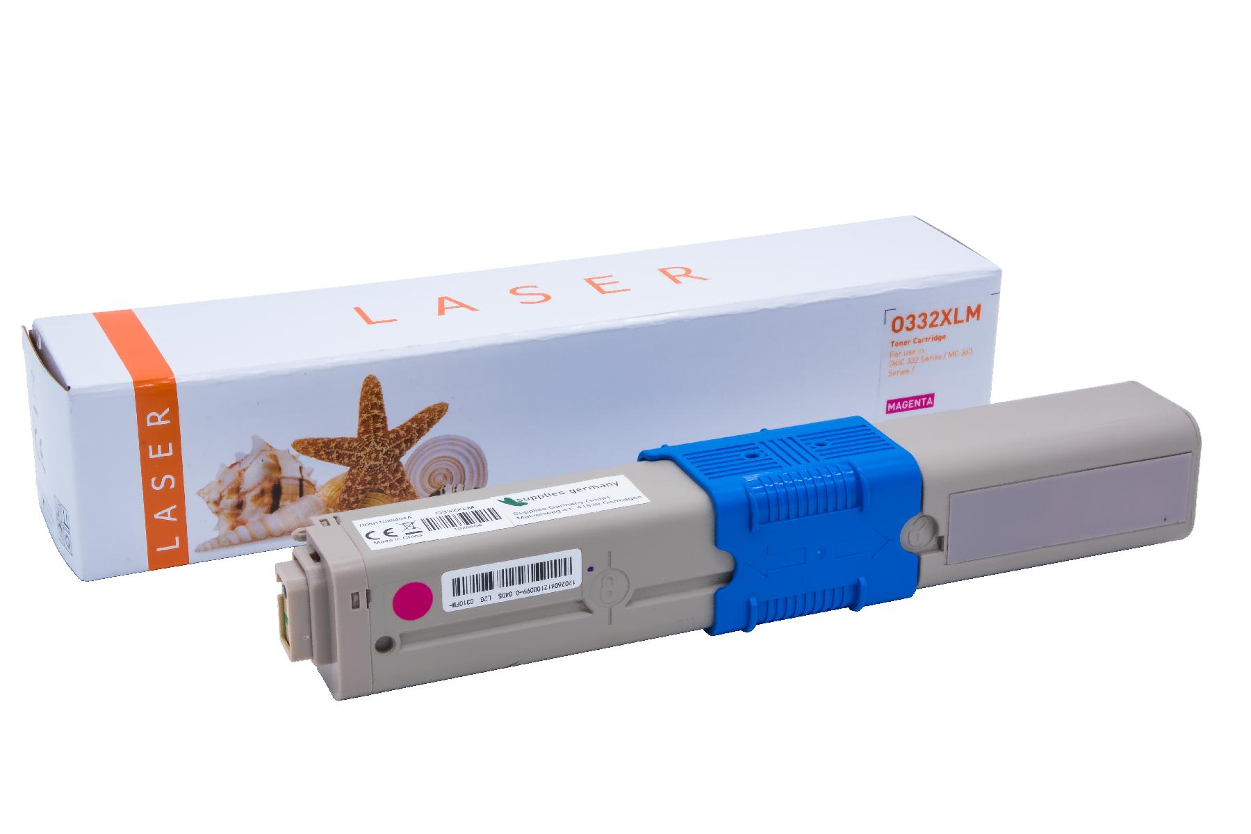 C332XLM alternativ Toner Magenta für Oki / 46508710 / 3.000 Seiten