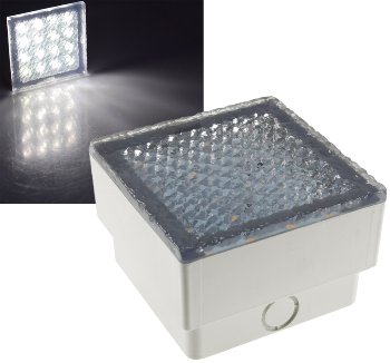 LED Pflasterstein "BRIKX 10" neutralweiß, 10x10x7cm, 130lm, IP67, 230V