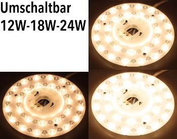 LED Umrüstmodul "UM1224cct" für Leuchten, Ø 17cm, 12-18-24W, Magnethalter