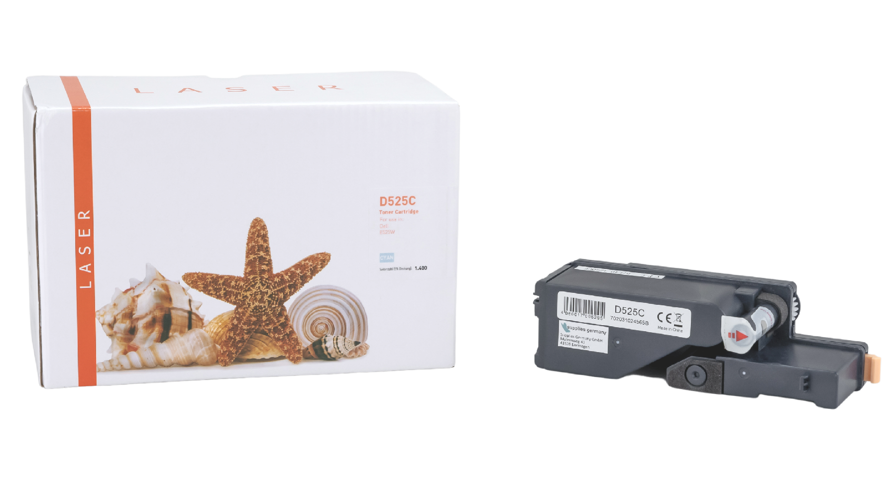 DELLE525C alternativ Toner Cyan für Dell / VR3NV / 1.400 Seiten