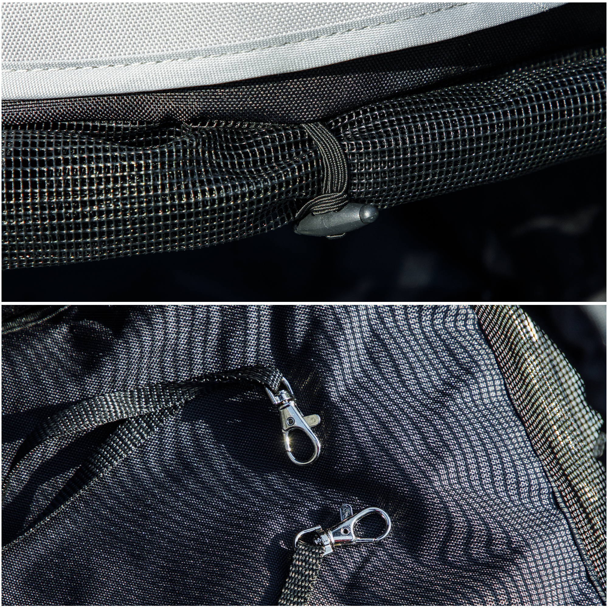 Haustierwagen, Sicherheitsleinen, Netzfenster, 76L x 44B x 103H cm, Hellgrau