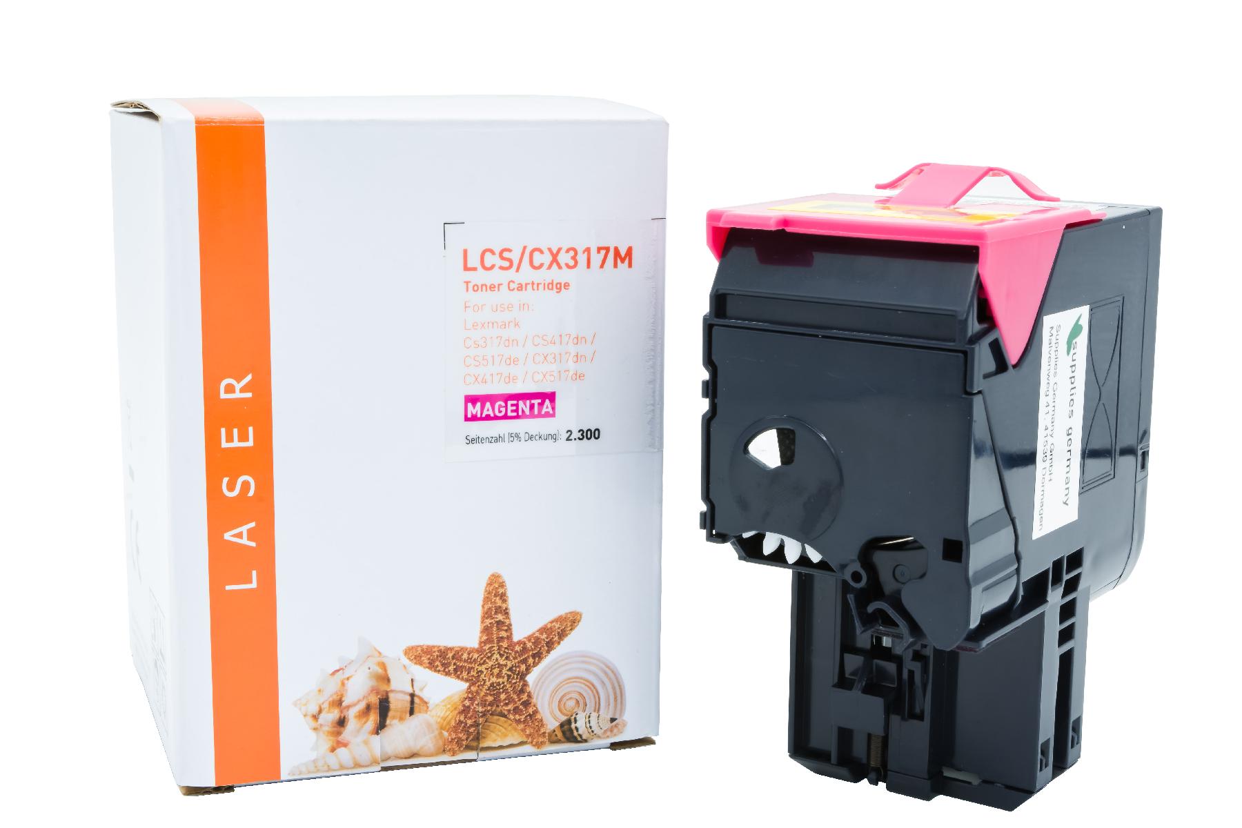 CS/CX317M alternativ Toner magenta für Lexmark / 71B20M0 / 2.300 Seiten