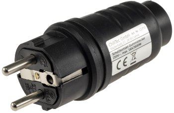 Schutzkontakt-Gummistecker für Außen, 250V/16A, IP44