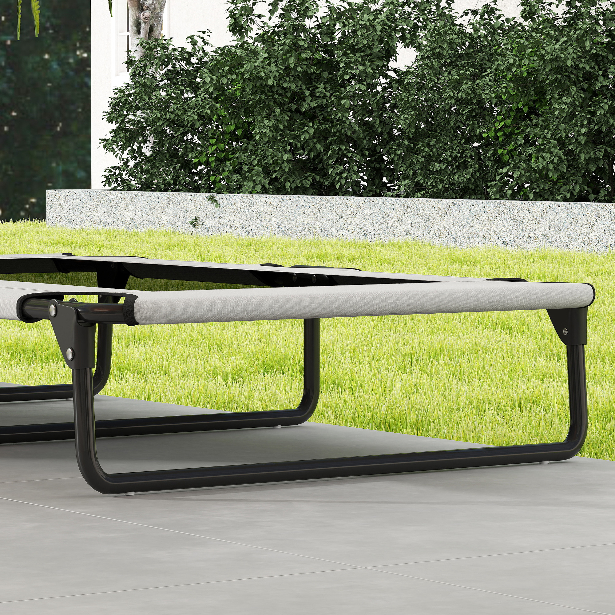 Tragbares erhöhtes Hundebett, erhöhtes Haustierbett mit atmungsaktivem Netz, für große Hunde, Hellgrau