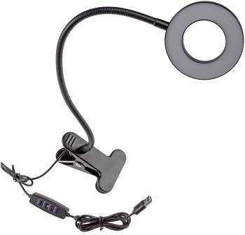 LED Klemmleuchte mit USB-Betrieb, 40cm Schwanenhals, dimmbar, 55lm