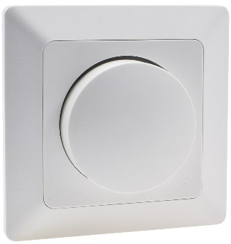 MILOS Dimmer für LED Lampen weiß matt, 250V~/ 3-60W, inkl. Rahmen, UP MILOS Dimmer für LED Lampen weiß matt, 250V~/ 3-60W, inkl. Rahmen, UP