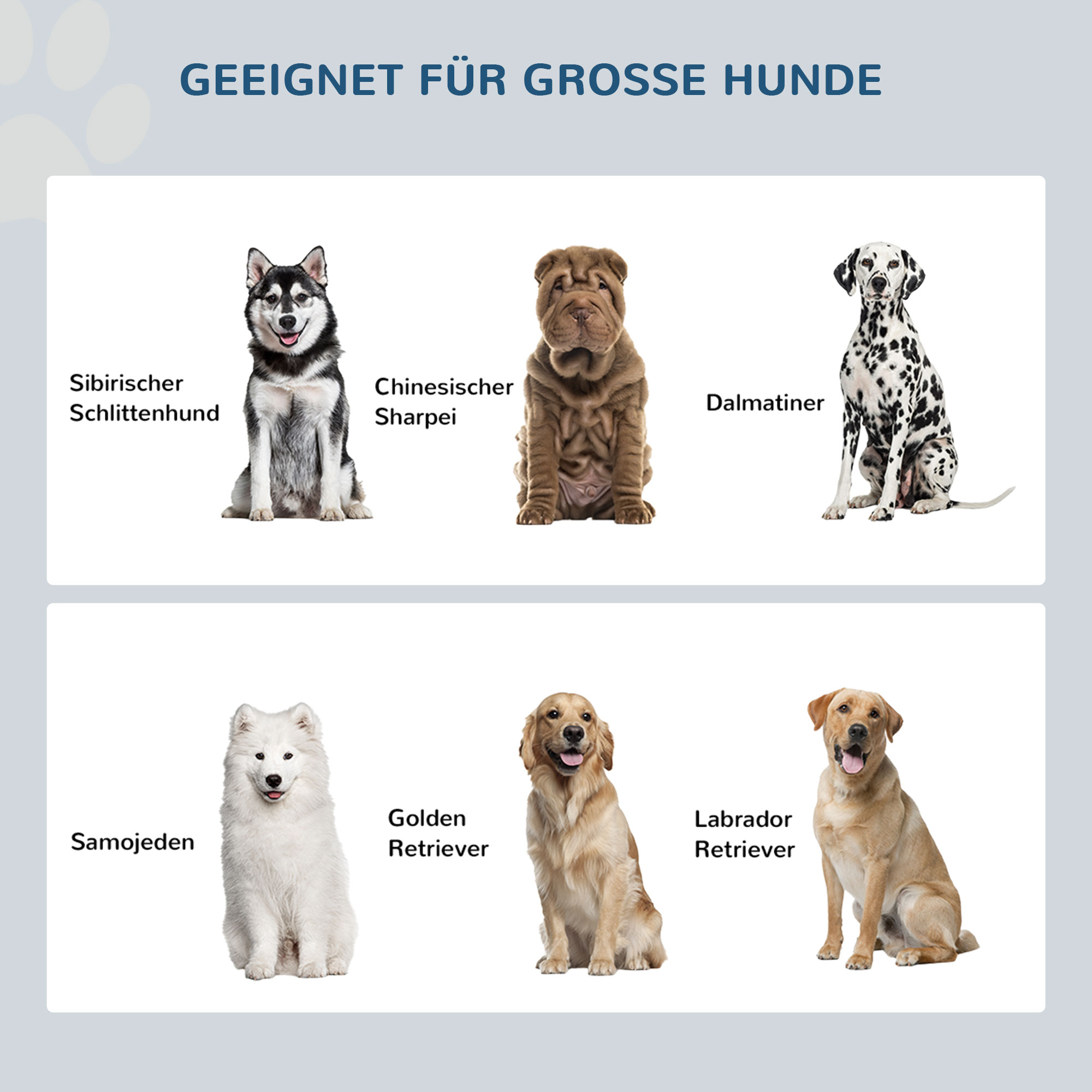 Hunde Futterstation, 2 Näpfe aus Edelstahl, Schrankfach 44L Kapazität, Magnettüren, weiß, 60x30x35,5 cm