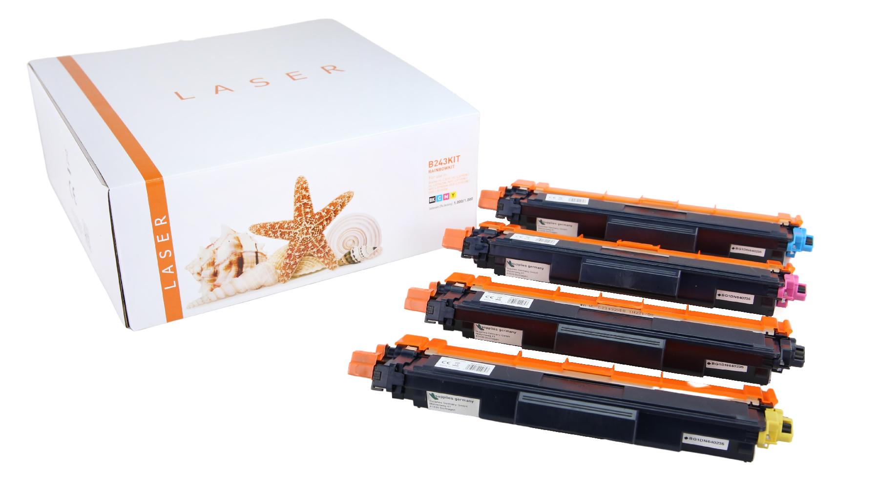 TN243KIT alternativ Toner Rainbowkit für Brother / TN243 / BKCMY1.000 Seiten