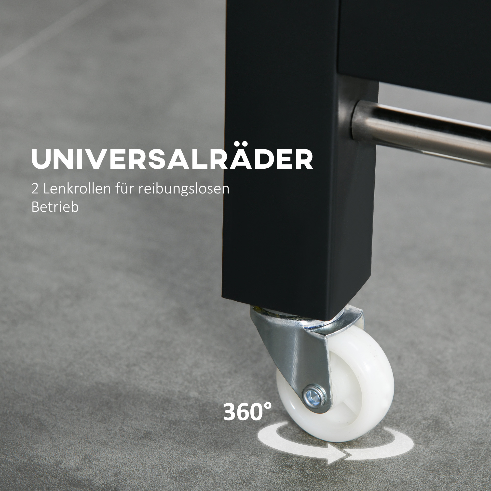 Faltbarer Esstisch, Industrieller Tisch, klappbar, aus Metall und Holz, platzsparend, Braun