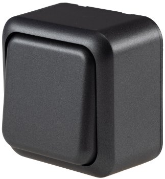 FASKO Wechsel-Schalter, AP, Anthrazit, 250V~/ 10A, Aufputz, Schraubanschluss FASKO Wechsel-Schalter, AP, Anthrazit, 250V~/ 10A, Aufputz, Schraubanschluss