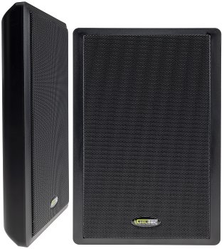 Flatpanel-Lautsprecher, 40W, schwarz, Surround, 4 Ohm, 86dB, 2-Wege, Paar